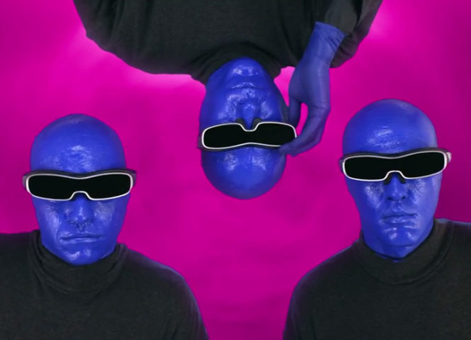 Members of the Blue Man Group
