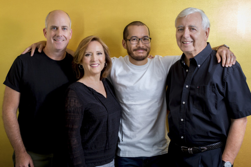 Left to right, Ryan Miziker, Charlotte Huggins, Sean Chung, Ron Miziker