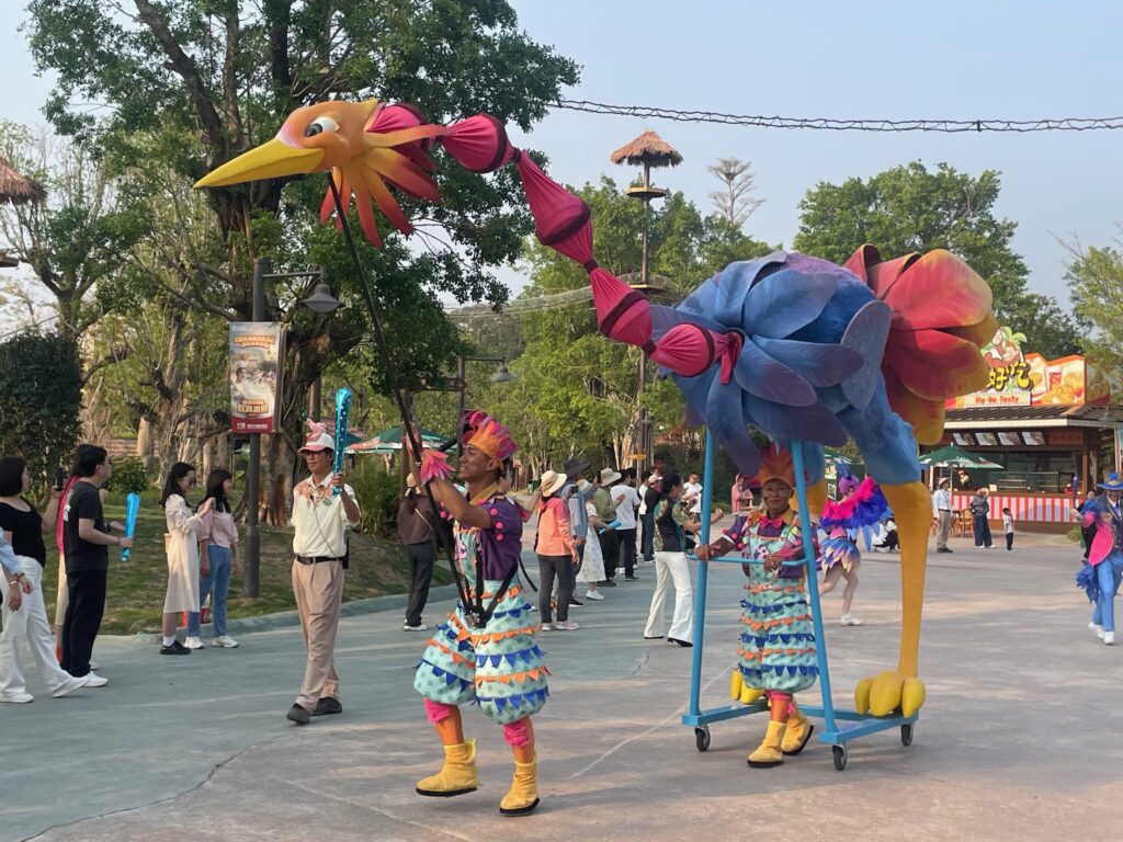 Forest Kingdom Parade bird walking around the park
